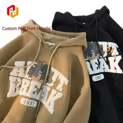 puff printing hoodie