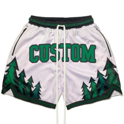 men's embroidery basketball shorts with pockets