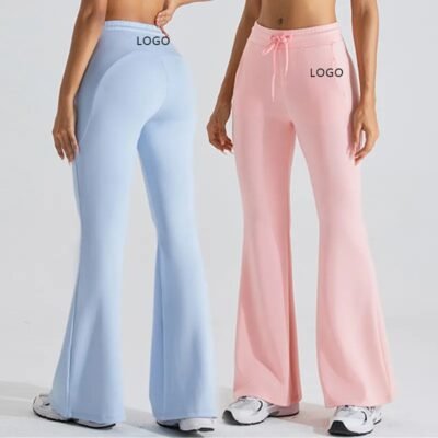 Flared Sweatpants Womens Joggers With Pocket