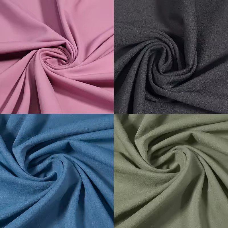 Four different colors of Nylon fabric